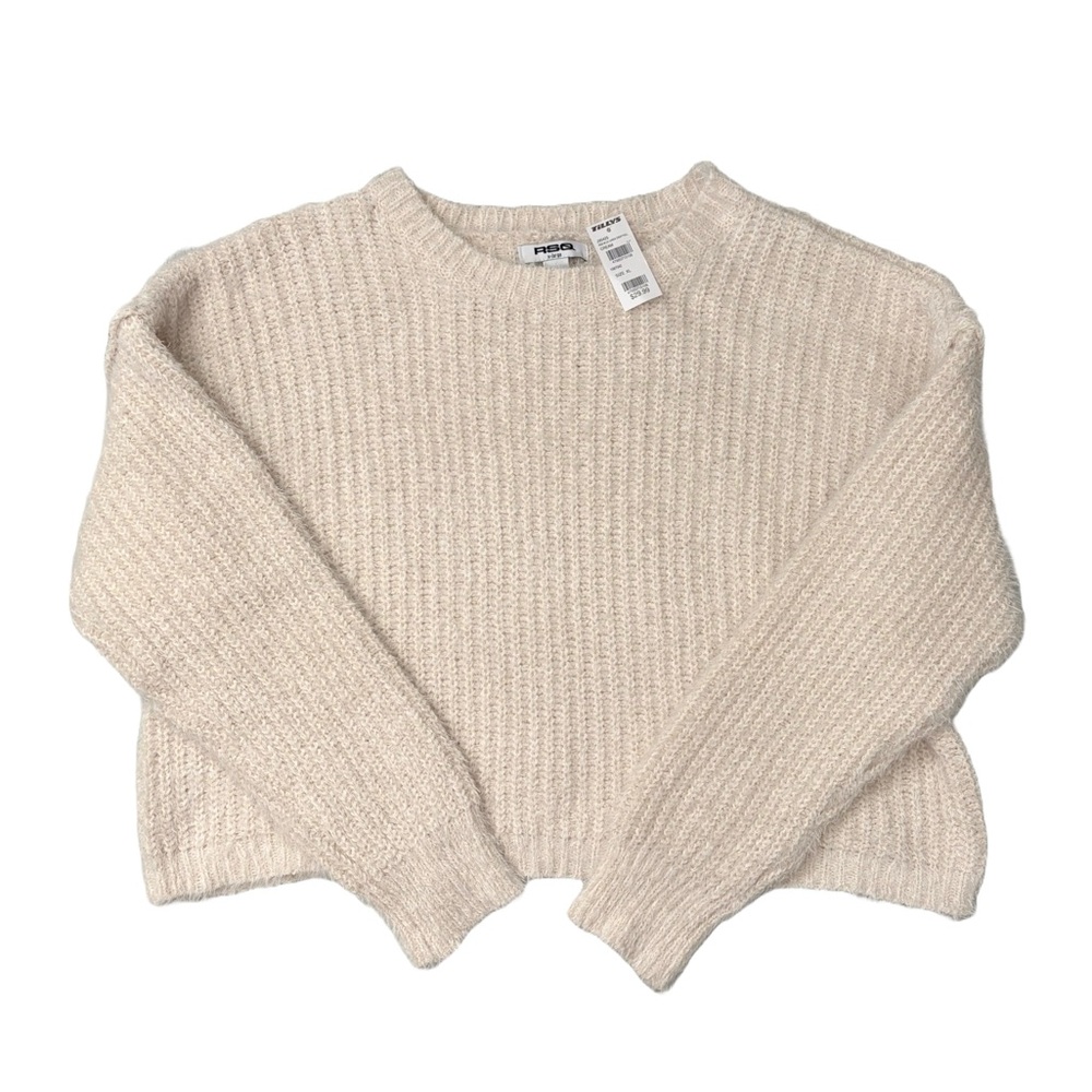 RSQ Crop Lurex Pullover Sweater